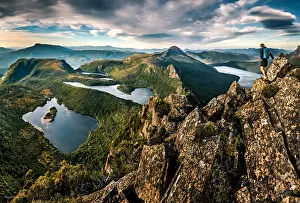 Following down the Lighting Ridge from mt Lot at mt. Anne circuit. Southwest Tasmania