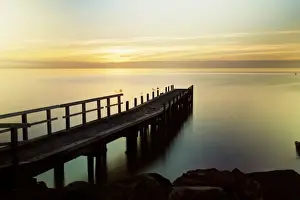 Prints of This photo was made in Frankston, a bayside suburb of Melbourne, Victoria, Australia Melbourne Prints: Frankston boatramp Jetty (golden hues)