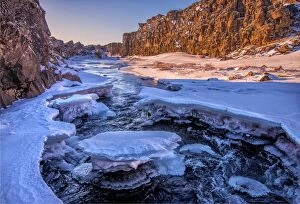Images Dated 11th February 2016: A frozen winter wonderland at Thikngvellir, central Iceland