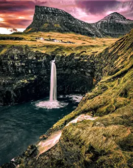 Foroyar Prints: GAasadalur and the waterfall