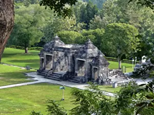 Indonesia Prints: The Front Gate and Walls of the Largest Terrace in Kraton Ratu Boko (Ratu Bokos Palace)