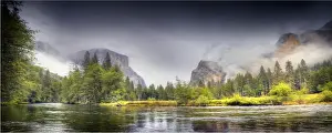 Western Usa Prints: Gates of Heaven, Merced River, Yosemite national park, California