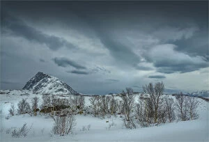 Images Dated 5th March 2016: Gimsoya in the winter, Lofoten Peninsular, arctic circle of Norway