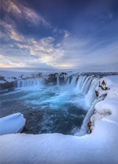 Icicle Prints: Godafoss waterfall