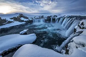 Flowing Water Prints: Godafoss Waterfalls