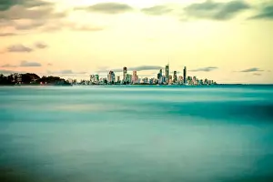 Gold Coast Prints: Gold Coast skyline at dusk