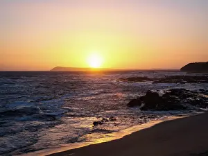 Golden sunset over ocean in Victoria, Australia