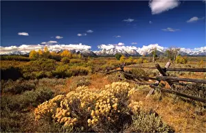 Teton Range Prints: The Grand Tetons National Park, Wyoming, western United States of America