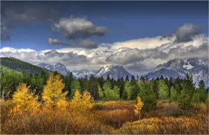 Teton Range Prints: The Grand Tetons National Park, Wyoming, western United States of America