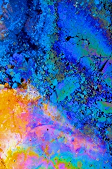A graphic image of an oil spill