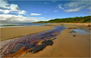 Grassy Harbour and beach on the South Eastern coastline of King Island, Bass Strait, Tasmania
