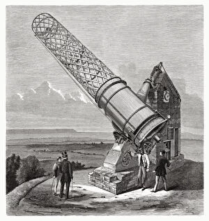Images Dated 10th March 2022: Great Melbourne Telescope, Australia, wood engraving, published in 1870