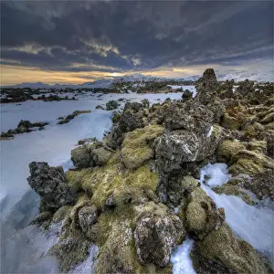 Grundarfjordorour Lava field in Winter
