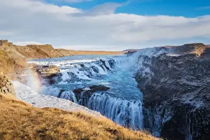Flowing Water Prints: Gullfoss waterfall