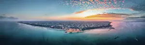 Half Moon Bay aerial panorama, Victoria, Australia