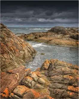 Boulder Rock Prints: Half moon bay on the West coastline of King Island