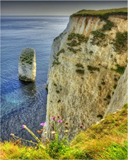 Handfast Point, on the World Heritage Jurassic coastline of Dorset, south west England Handfast Point, on the World Heritage Jurassic coastline of Dorset, south west England