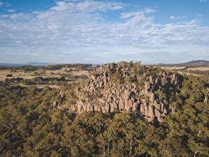 Images Dated 20th May 2019: Hanging Rock mountain aerial photo with Victorian countryside in background