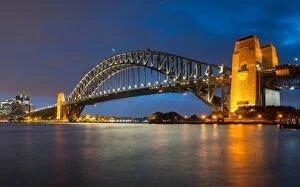 Sydney Harbour Bridge Collection: Harbour Bridge after sunset