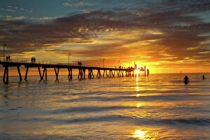 Images Dated 23rd January 2015: Henley Beach Jetty at Sunset, South Australia