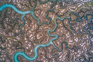 Images Dated 8th July 2019: High angle view looking down on marshlands, England, United Kingdom
