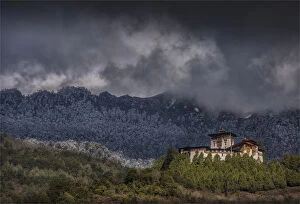Images Dated 4th March 2015: High up in the mountainous region of Jigme Dorji National park is Gasa Dzong, in Northern Bhutan