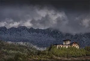 Bhutan Prints: High up in the mountainous region of Jigme Dorji National park is Gasa Dzong
