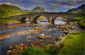 Images Dated 25th June 2013: The historic bridge at Sligachan, Isle of Skye, Inner Hebrides, Scotland