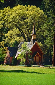 Historic chapel in the Yosemite National Park, California, western United States of America Historic chapel in the Yosemite National Park, California, western United States of America
