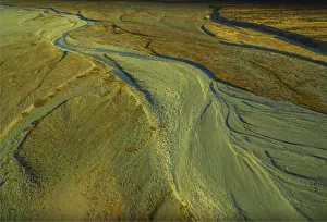 Hooker river Aerial, Mount-cook Aoraki National Park, south island, New Zealand