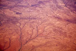 Cracked Prints: horizontal, color, photography, no people, outdoors, day, aerial view, natural pattern