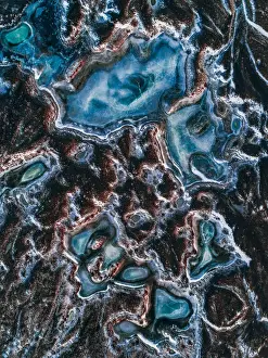 Ice pools in Hof, Iceland