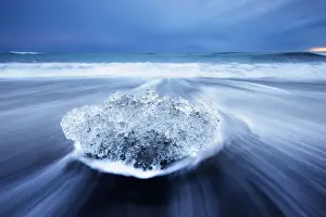 Naphak Modhiran Prints: Iceberg at J?kuls?rl?n beach, Iceland