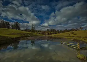 Images Dated 6th August 2014: The idyllic countryside near Saint Barnabas chapel, Norfolk Island