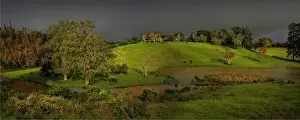 Images Dated 28th August 2011: The idyllic countryside near Saint Barnabas chapel, Norfolk Island