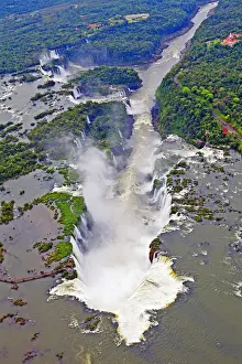 Aerial View Prints: Iguazu falls, Brazil
