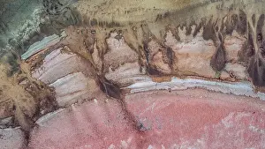 Images Dated 2nd August 2019: Incredible patterns shot by drone, Lake Crosbie, Victoria, Australia