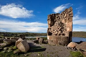 Images Dated 13th March 2016: Inside of a Chullpa Tomb, Sillustani, Lake Umayo, Puno, Peru
