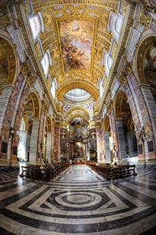 The Interior of San Carlo al Corso, Rome, Lazio, Italy The Interior of San Carlo al Corso, Rome, Lazio, Italy