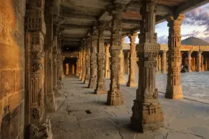 Carving Craft Product Prints: Intricate Stone Carvings on the Cloister Columns at Quwwat ul-Islam Mosque