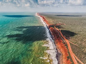 James Price Point coastline as seen from above, Western Australia James Price Point coastline as seen from above, Western Australia