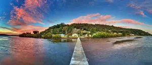Steve Daggar Photography Prints: Jetty sunrise panorama