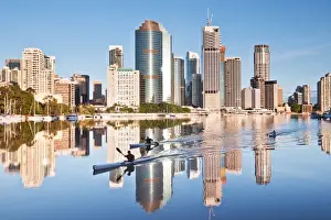 Kayak Prints: Kayakers in Brisbane river