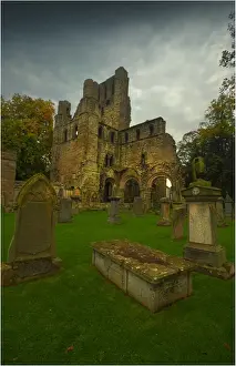Abbey Prints: Kelso Abbey, a small town in the Scottish borders region of the United Kingdom