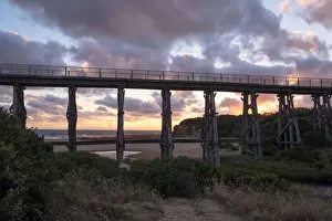 Kilcunda Railway Trestle Bridge at Sunset