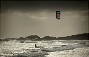 Kite surfing, King Island, Bass Strait, Tasmania