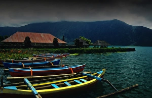 Lake Bratan, in the mountainous region on the island of Bali, Indonesia Lake Bratan, in the mountainous region on the island of Bali, Indonesia