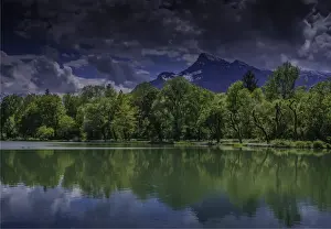 Lake reflections, Salzburg, Austria