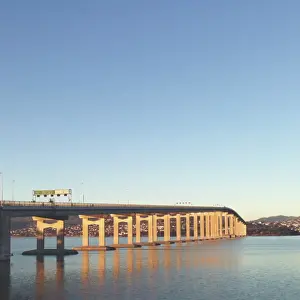 Jodie Griggs Prints: Large concrete bridge crossing river