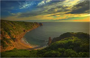 Phillip Island Prints: Late afternoon light on the rocky coastline known locally as the Giants causeway